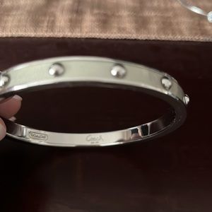 COACH bracelet, silver with studs